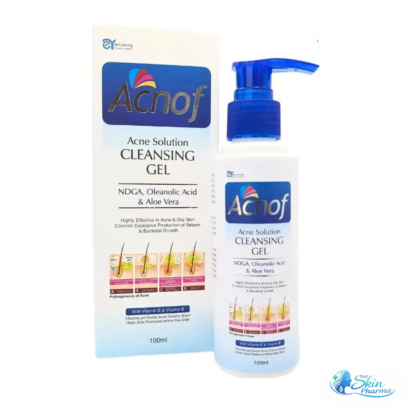 Acnof Acne Solution Cleansing Gel deeply cleanses acne-prone skin, removes excess oil, and helps maintain a fresh, clear-looking complexion.