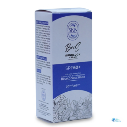 Bris Sunblock Cream SPF 60 provides broad-spectrum UVA/UVB protection with a lightweight, non-greasy formula for everyday sun defense.