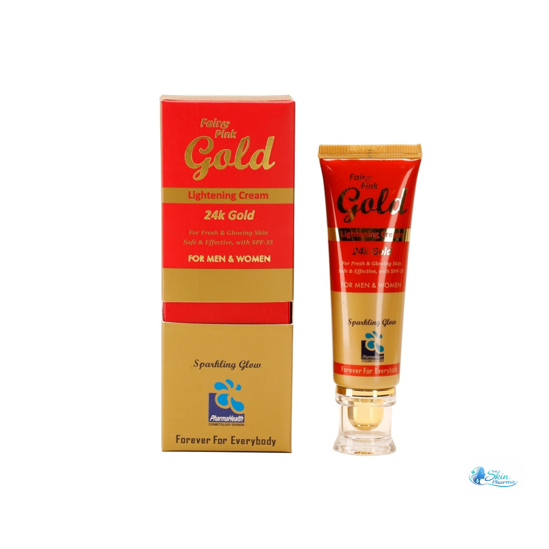 Fair & Pink Gold Lightening Cream with 24K Gold and SPF 30 helps brighten dull-looking skin while supporting a smoother, more radiant-looking complexion and providing UV protection.