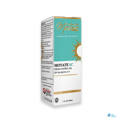 Motate SC Sebum Control Gel SPF 40 provides broad-spectrum UVA/UVB protection while controlling excess oil for a fresh, lightweight matte finish.