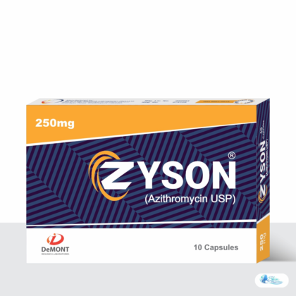 Zyson Azithromycin USP is a macrolide antibiotic used for certain bacterial infections as directed by a healthcare professional.
